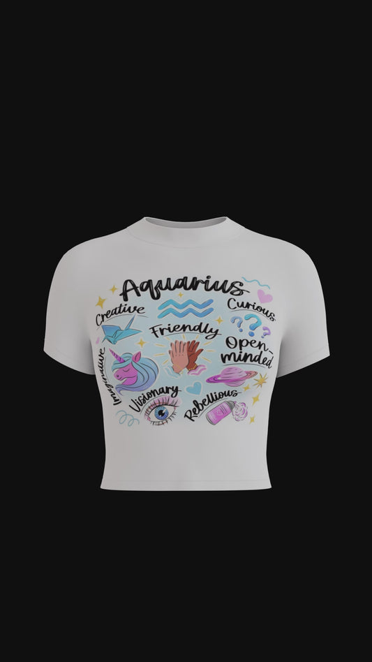 Aquarius zodiac T-shirt